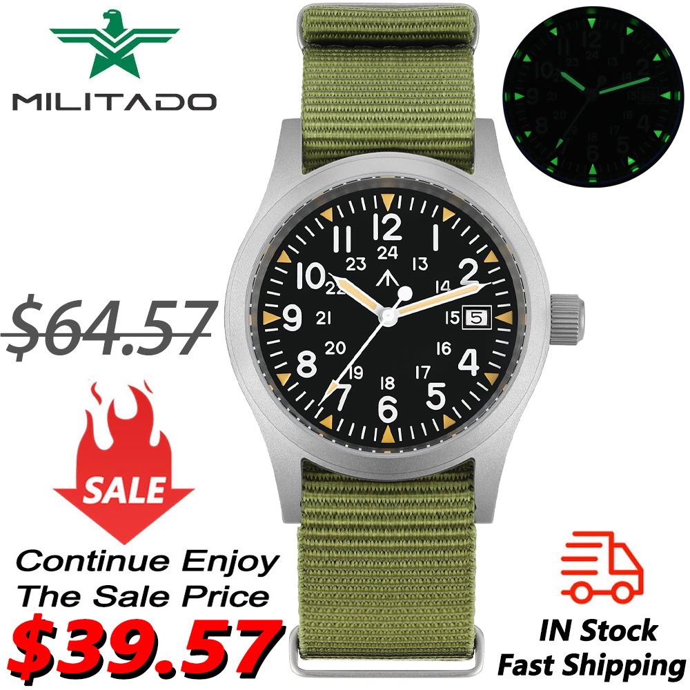 Militado ML05 Военные часы Ron – обзор и цена Plastic Dome Clear